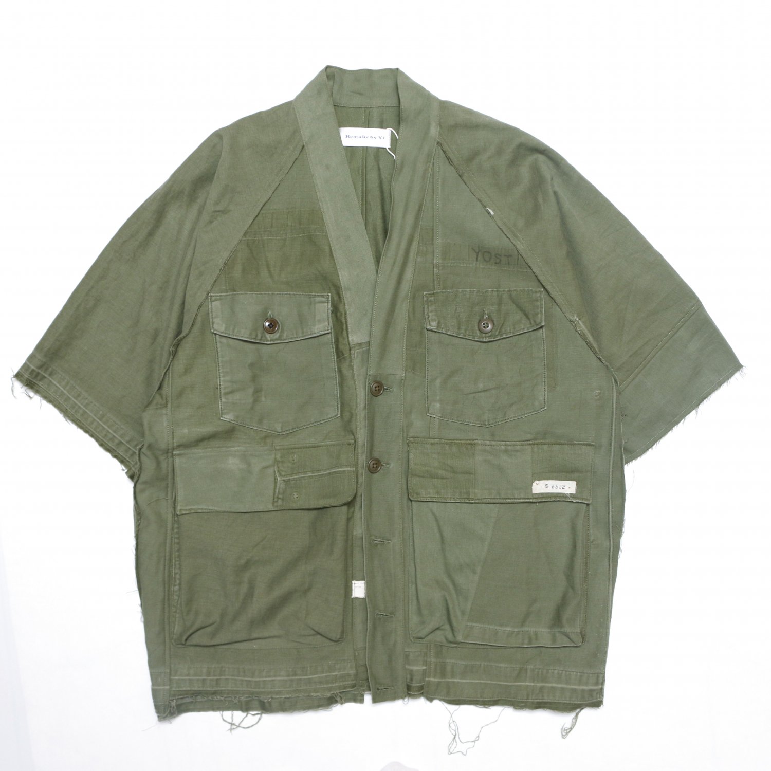 <img class='new_mark_img1' src='https://img.shop-pro.jp/img/new/icons8.gif' style='border:none;display:inline;margin:0px;padding:0px;width:auto;' />Remake by Yi / Noragi Shirt (US ARMY OG-107*2)